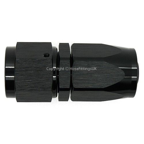 FAST FLOW AN-8 8AN BLACK JIC Straight Swivel Fuel Oil Braided Hose Fitting