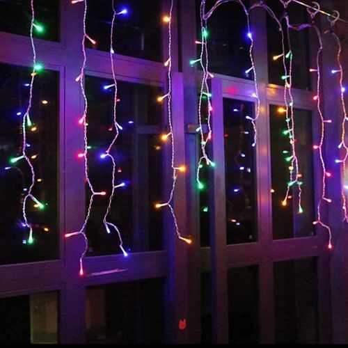 Christmas Lights 240 LED Icicle Waterfall Snow Chaser Outdoor Xmas Home Decor — image 6