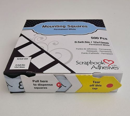 1000 DOUBLE SIDED STICKY TABS MOUNTING SQUARES PHOTO MOUNTS SELF ADHESIVE — image 3