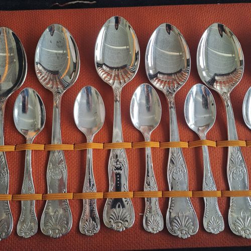 Vintage Italian 24 Piece Silver Plated Cutlery Set in Case A800 EP Zing LBL (1) — image 4