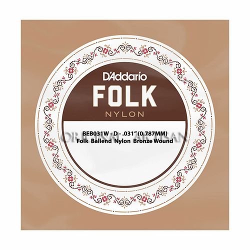UKULELE STRING D'ADDARIO FOLK SINGLE WOUND LOW G STRING TENOR & BARITONE BEB031W — image 1