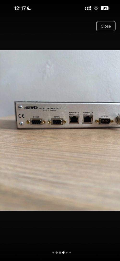 Evertz cp1000e ethernet router control matrix panel with rear display — image 4