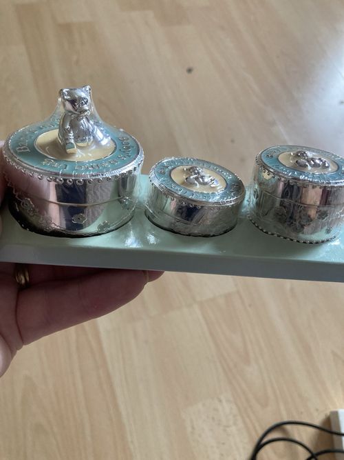 Set Of 3 Silver Plated Baby’s ‘first’ Trinket Boxes - New — image 2