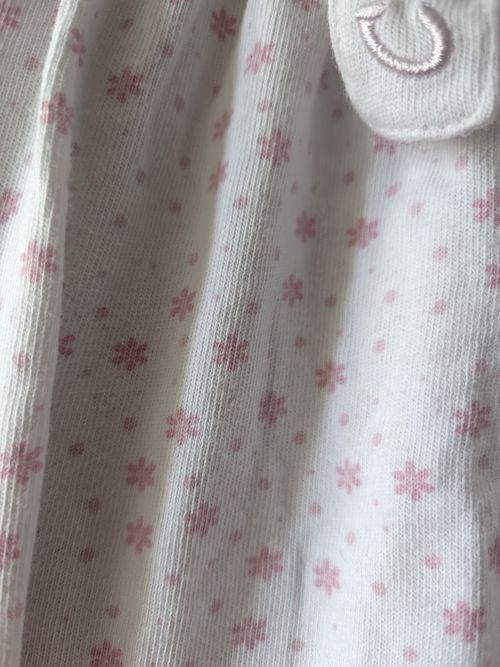COCO Girls White/Pink Floral Bunny Embroidered Bow Cotton Dress 18-24M — image 5