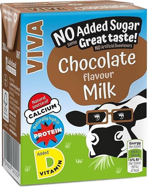 VIVA Chocolate Flavour Milk (27 x 200ml) — image 3