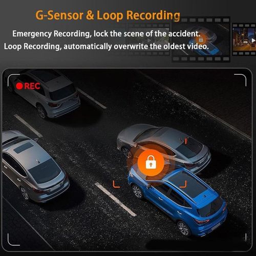 360° 4 Channel 1080P HD Car Dash Cam Front and Rear Left Right Camera +64G Card — image 16
