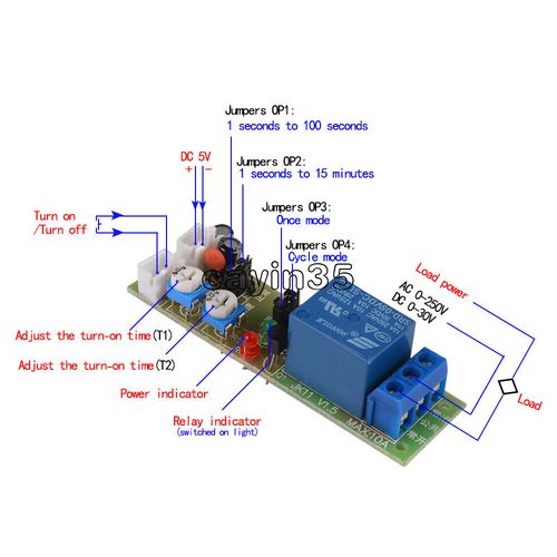 DC 5V Infinite Cycle Delay Timer Timing Switch 60min Relay ON OFF Loop Module UK — image 1