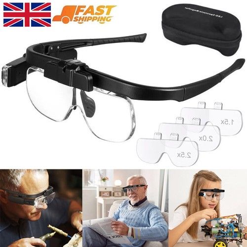 450% Magnifier Glasses With Led Light Magnifying Glasses Loupes Reading Sewing