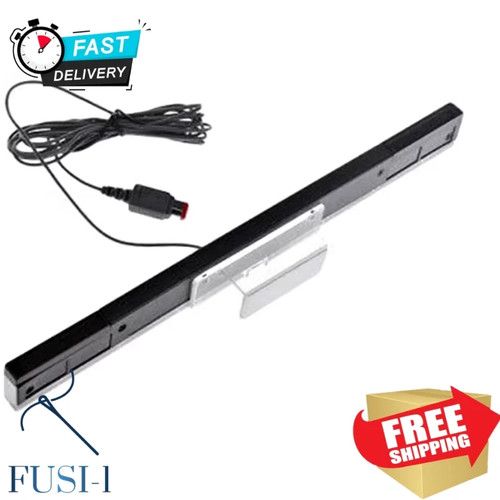 SENSOR BAR FOR NINTENDO WII & WII U WITH STAND WIRED INFRARED RECEIVER - NEW