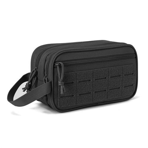 Tactical Toiletry Bag - Men's/Women's Travel Dopp Kit with Molle Pouches