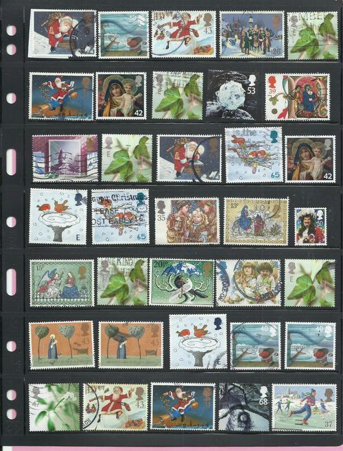 ~ 650 GB British CHRISTMAS HIGH VALUE stamps off paper. — image 5