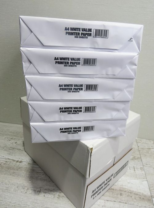A4 copier printer paper 2500 sheets  white 5 reams bulk value Office home — image 7