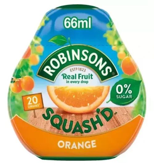 Robinsons Mini Squash'd 66ml Real Fruit Concentrate Juice No Added Sugar Drink