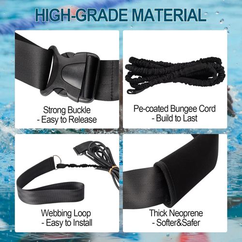 4M Swimming Belt Swimming Tether Swim in Place Harness Stationary Belt Swim Belt — image 4