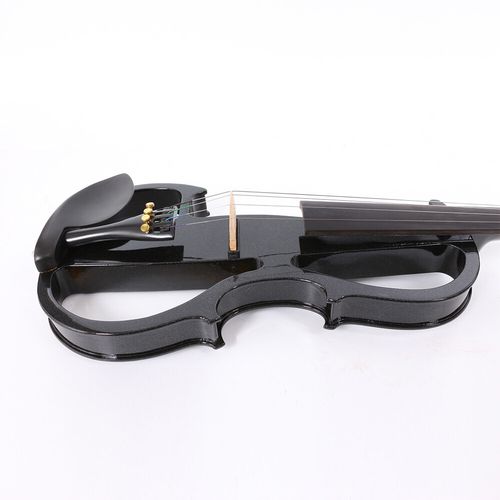 Black Electric Viola 16inch Full Size Solid Wood Ebony Fittings Viola Case Bow — image 4