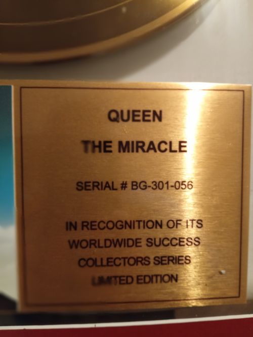 Queen The Miracle Limited Edition Gold Framed Presentation Disc COA BG-301-056 — image 5