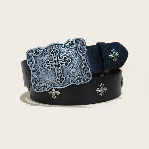 Studded Belt For Men and Women Y2K Belt Metal Punk Rock Style Rivet Plus Size...