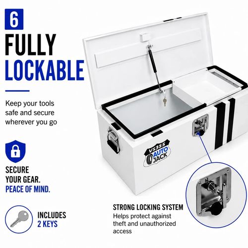 Steel Tool Box Lockable Tool Chest Van Garage Workshop Storage Heavy Duty — image 7
