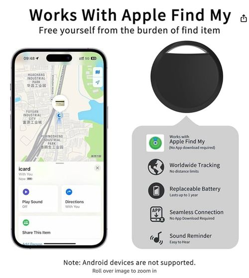 4x Bluetooth Tracker Tags iPhone Find My App AirTag Alternative Key Finder — image 4