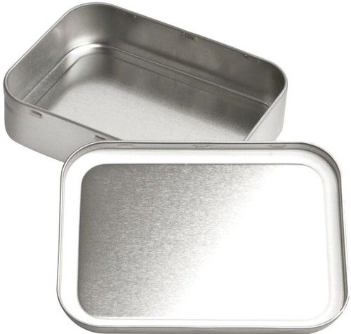 Silver Old Classic 2oz Tobacco tin, gift box, pill tin, Airtight empty tin