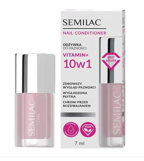 SEMILAC NAIL CONDITIONER + VITAMIN 10in1 PROTECTS FROM SPLITTING SMOOTH 7ml