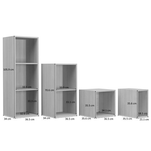 Vinyl LP Music Record Storage Box Cube 12" Cabinet Case Unit Rack Display Black — image 6