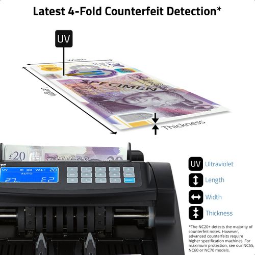 Note Counter Machine Money Currency Banknote Counting Detector Cash Bill ZZap — image 3
