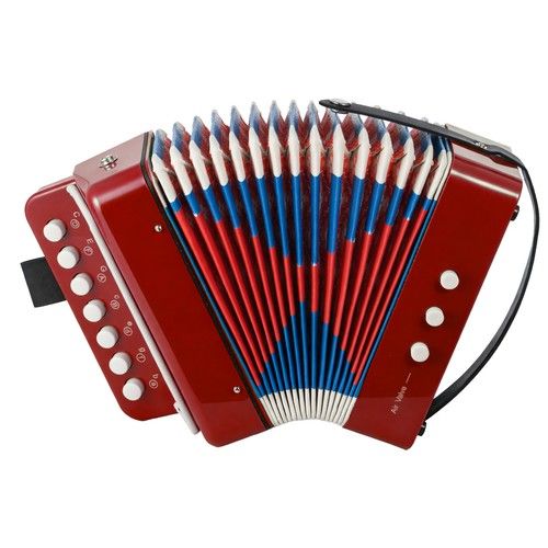 Kids Accordion 10 Keys Mini Button Accordion Portable Instrument for Beginners