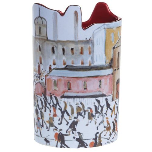 John Beswick Lowry Ceramic Vase Going To Work Art Theme Height 20cm Gift Boxed — image 1
