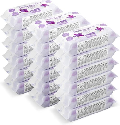 Sensitive Baby Wipes 1008 Wipes Unscented 18 Pack of 60