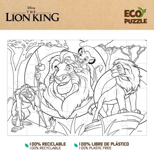 Kids Jigsaw Puzzle The Lion King Double Sided 24 Pieces 70 x 1.5 x 50 cm [12 Pieces] — image 4