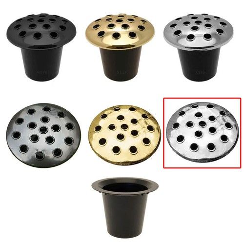 Black Gold Silver Lid Plastic Grave Vase Insert Memorial Flower Headstone Holder