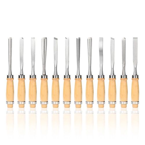 12Pcs Wood Carving Hand Chisel Set Woodworking Professional Lathe Gouges Tools — image 14