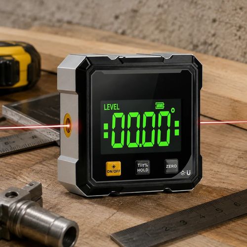 360° Magnetic Digital Angle Gauge Finder With Laser Inclinometer Level Meter UK — image 4