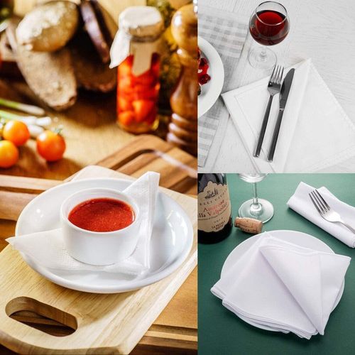 12PCS Mens Large White Square Handkerchief Soft Cotton Hankies Hankerchiefs AA — image 11
