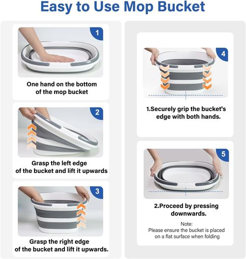 Lesipee Foldable Bucket16L, with Multi-Function Lid, 4-in-1 Collapsible Silicone — image 4