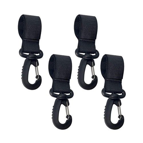 4x Buggy Strap Carabiner Clips Pram Bag Hooks Pushchair Buggies Stroller Walker