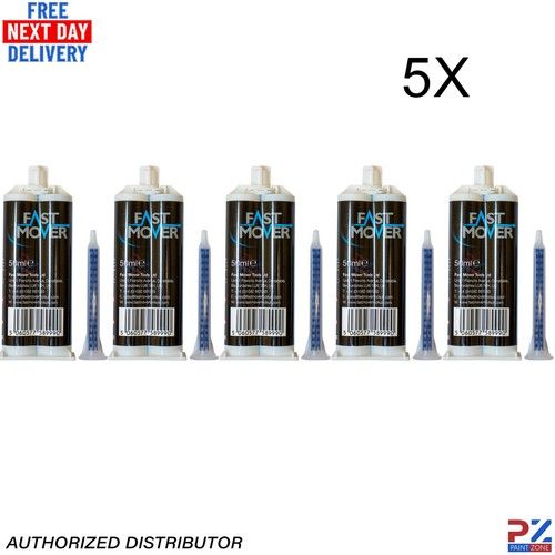 Fast Mover FMT6340 5 Pack 2K PU Plastic Repair Glue 50ml – Fast Cure Adhesive