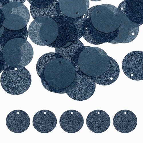 240Pcs Flat Round Sequins 20mm/0.8 Inch Loose Paillettes Bling Navy Blue