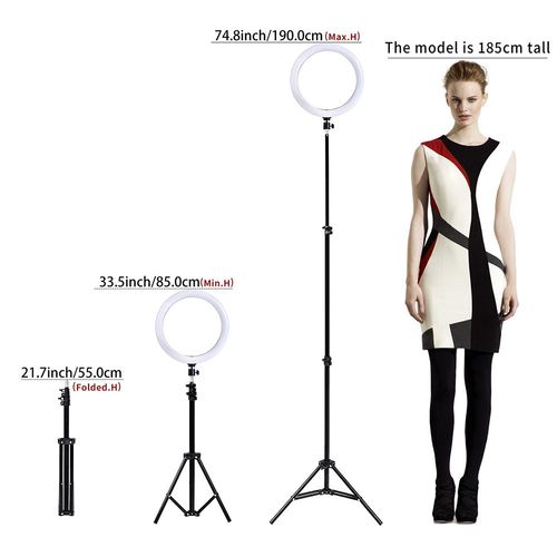 10" LED Ring Light with Tripod Stand Phone Mount for YouTube Makeup Video Live — image 6