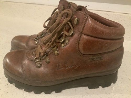  Brasher GTX Hillmaster Gore Tex Brown Leather Walking Boots Size UK 4.5 VGC.