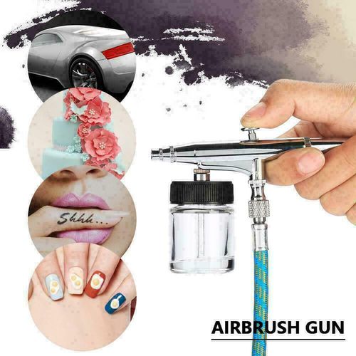 Mini Airbrush & Compressor Kit Dual Action Spray Gun Model Paint Tattoo 0.3MM UK — image 7