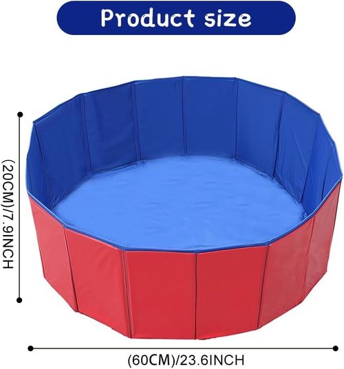 Foldable Dog Pool Thickened Pet Bath Tub W/Drain Valve Outdoor Pet Bathing Tub — image 3