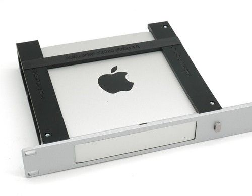 Rack mount for apple mac mini M1 on/off button add 2.d device - color