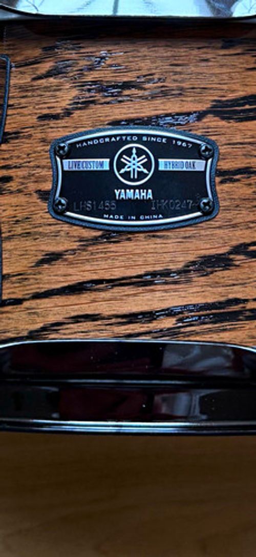Yamaha Live Custom Hybrid Oak 14in Snare Drum LHS1455 with Snare Wire