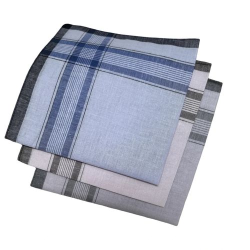 Men's Handkerchiefs - 12 Pack Large Cotton Hankies, Premium Soft Gents Hankies — image 1
