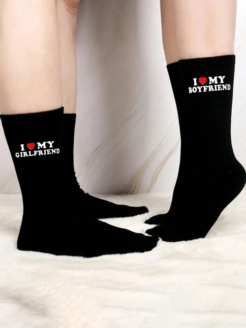 1 Pair “I Love My Girlfriend” Socks – Cute & Funny Gift for Boyfriend -UK — image 11