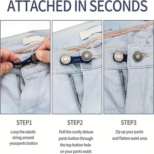 6 Pcs Button Extender for Trousers, Button Waist Extender, Pants Waist Extender — image 4