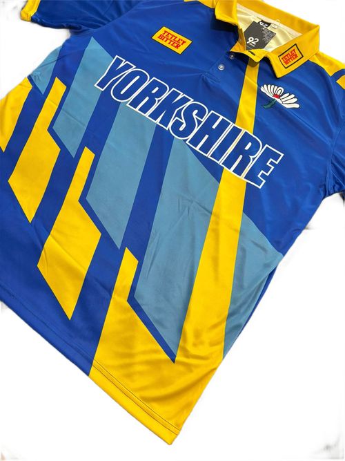 Yorkshire County Cricket Club 1996 Retro Blue Shirt – Replica Polo by 92 Sports — image 9
