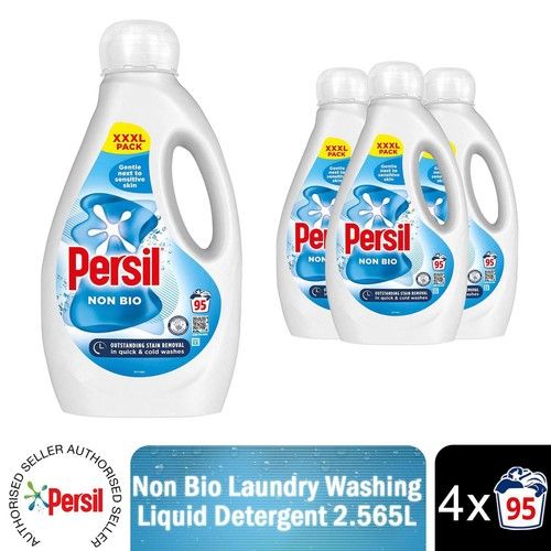 Persil XXXL Washing Liquid Detergent Non Bio Stain Removal 2.565L, 380 Washes